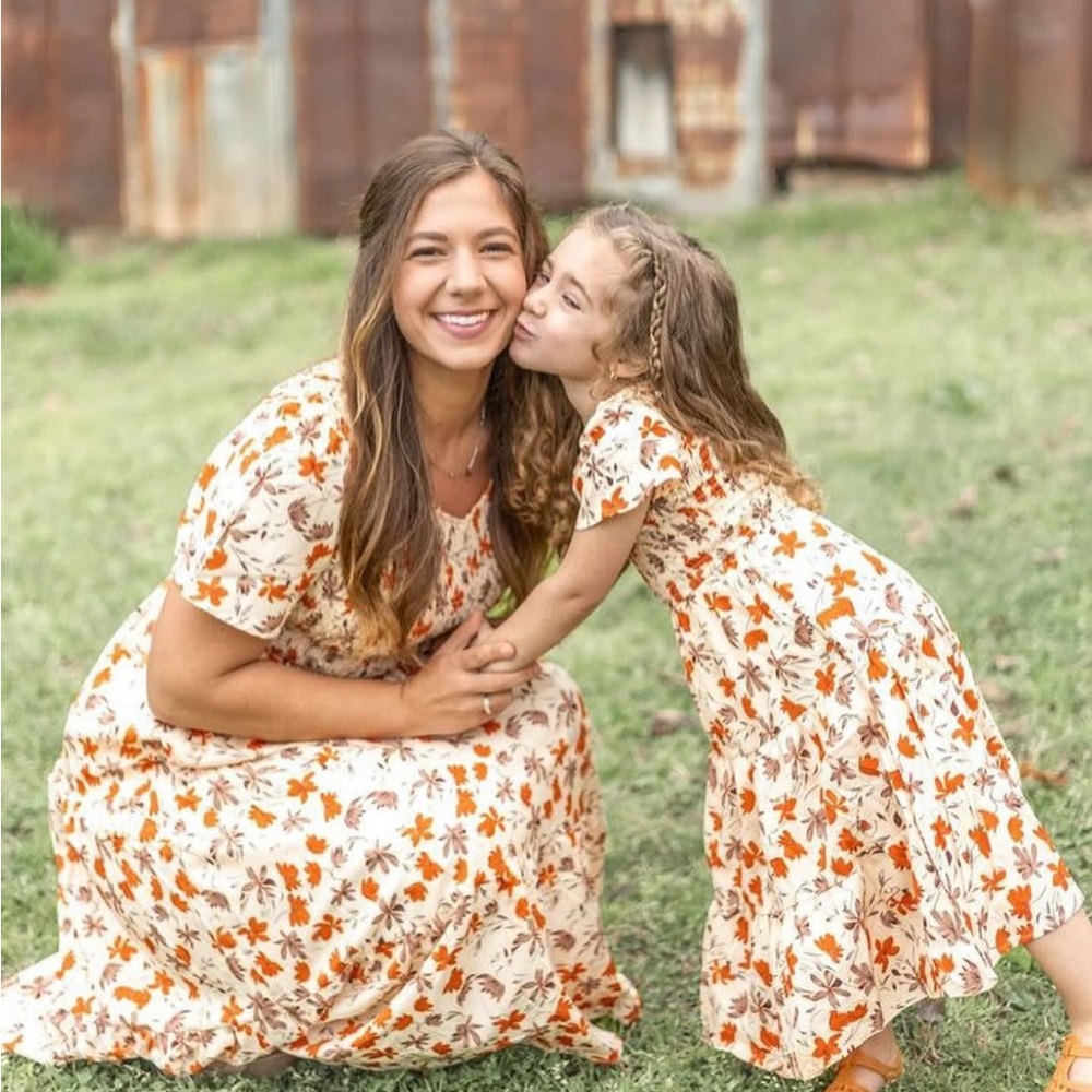 Matching Floral Dresses, Mom and me